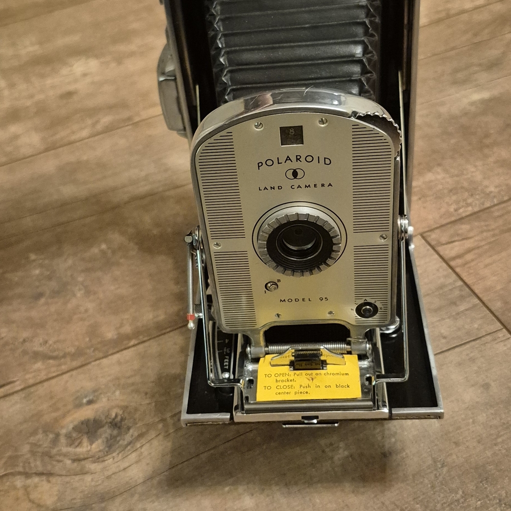 Polaroid Land Camera Model 95 - Silver and Black